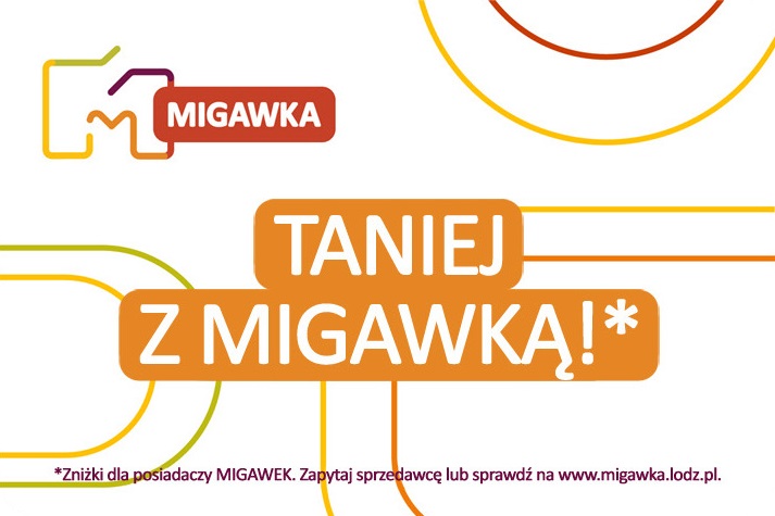 Oznaczenie miejsc biorących udział w programie rabatowym Taniej z MIGAWKĄ